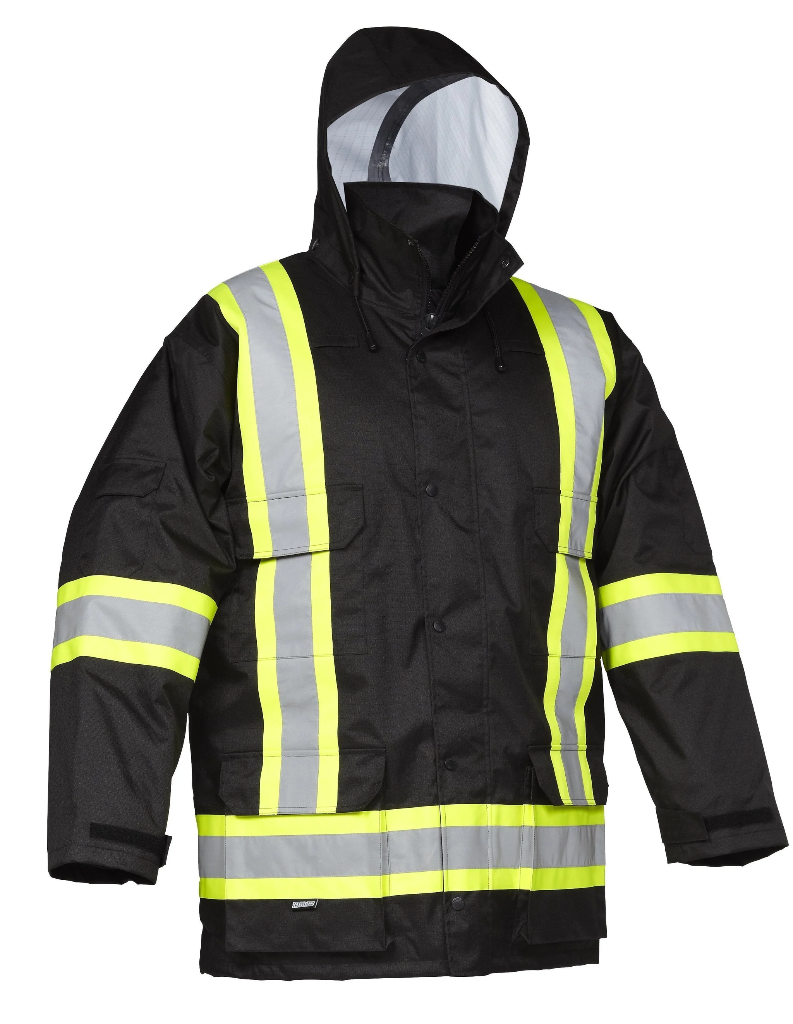 LAT-024-EN640RBK-L Hi Vis Safety Winter Cargo Parka Large | Macbeeners